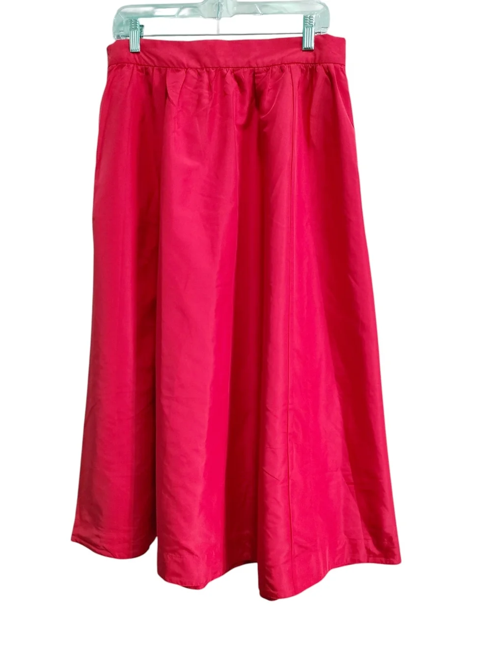 Old Navy The Occasion Coral Satin A-Line Skirt & Crop Top Two Piece Set Size L